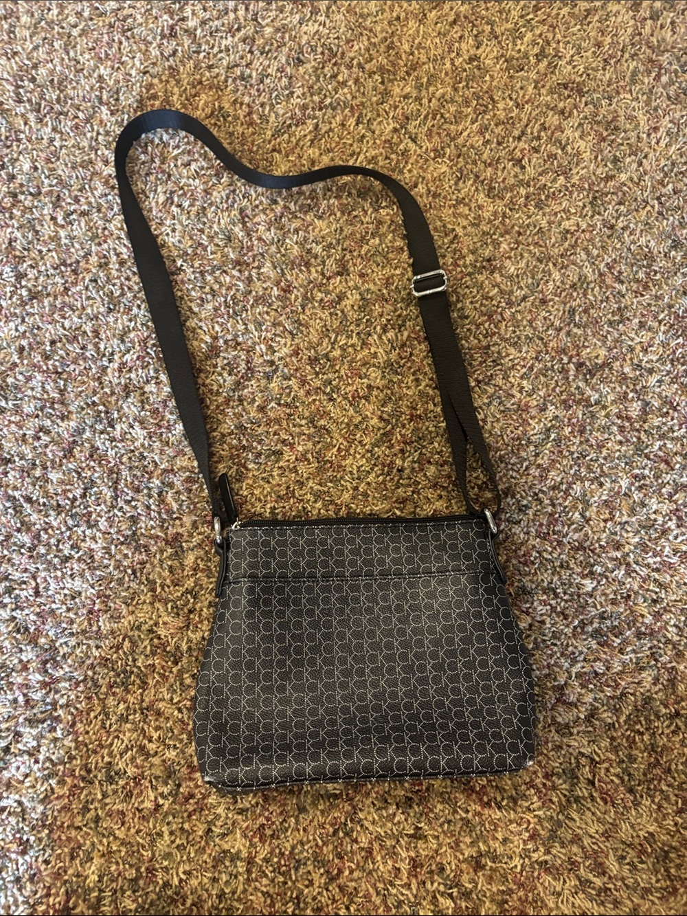 Calvin Klein Gray Monogram Crossbody Bag - Picture 2 of 3